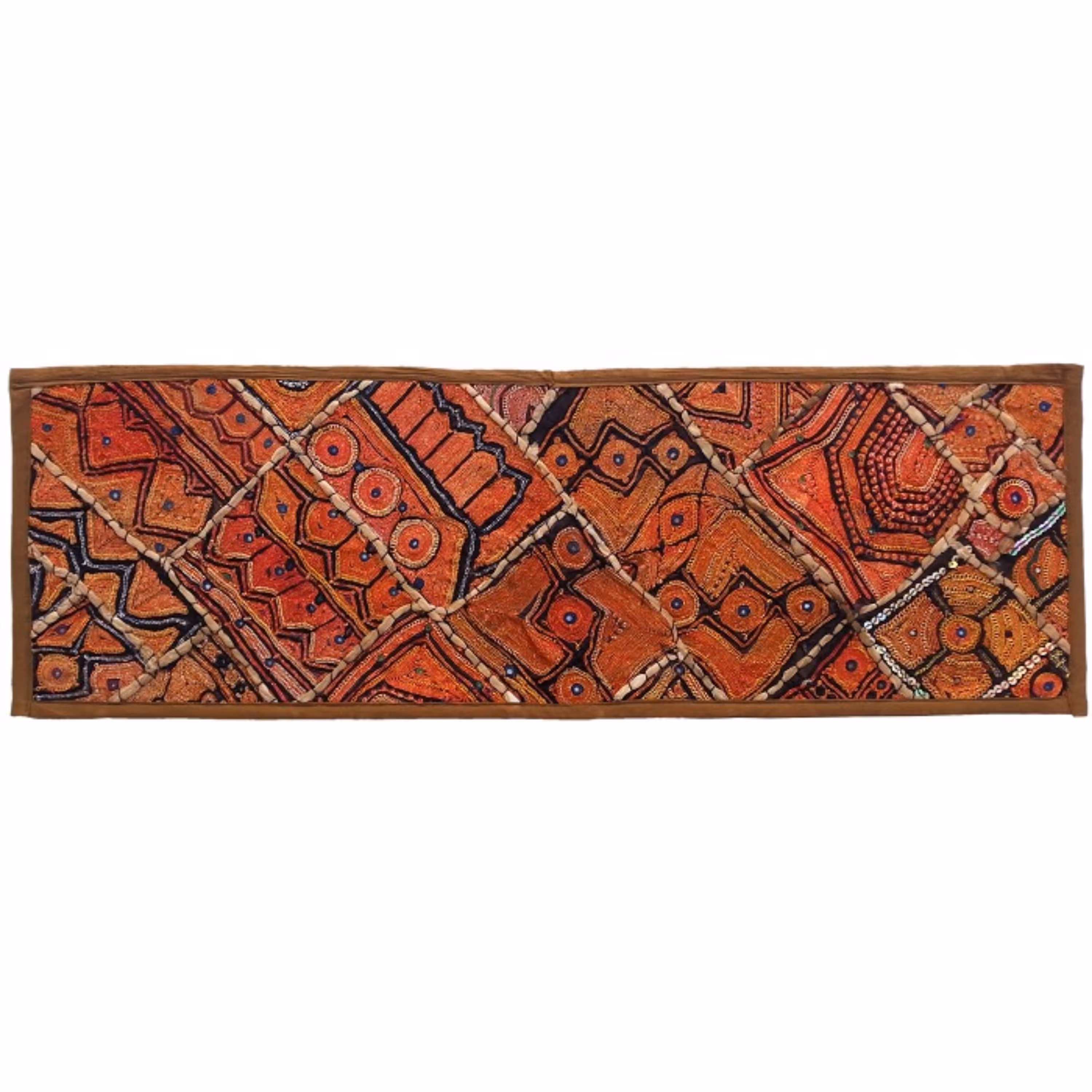 رومیزی سوزن دوزی گلابتون مستطیل باریک کد ZARIRAN9