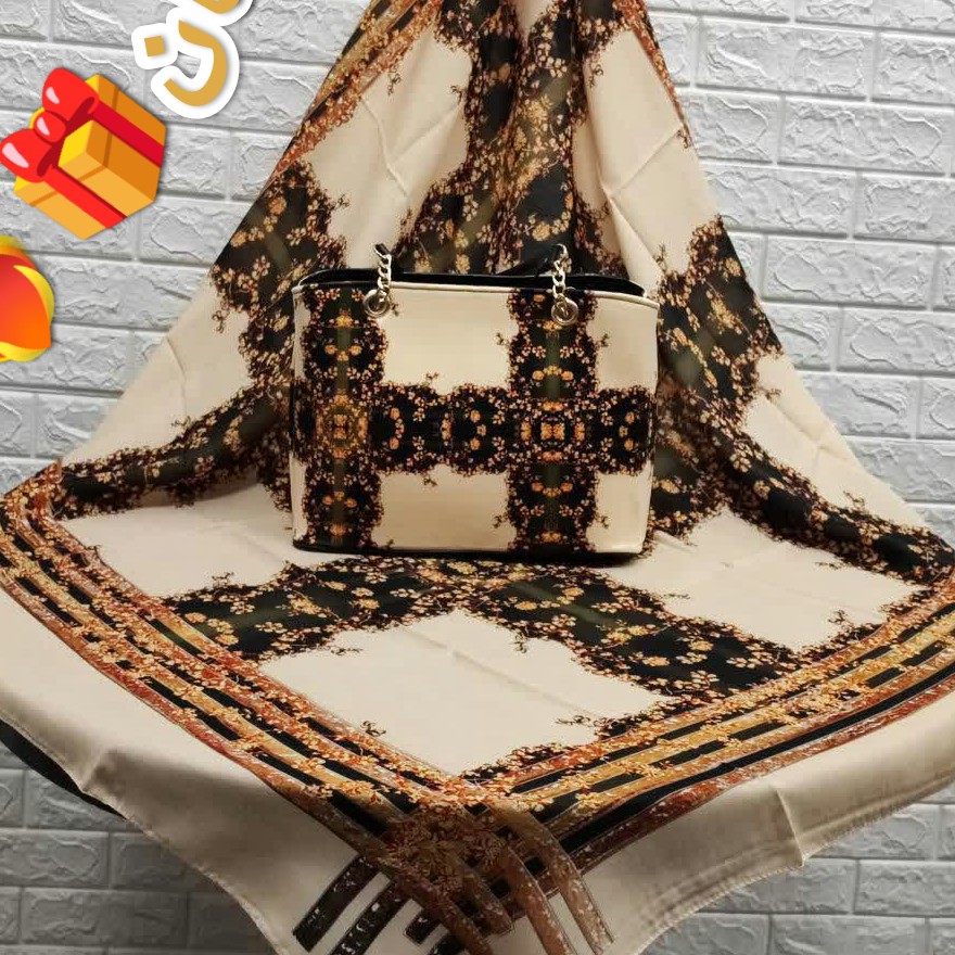 ست کیف و روسری طرح زنجیر