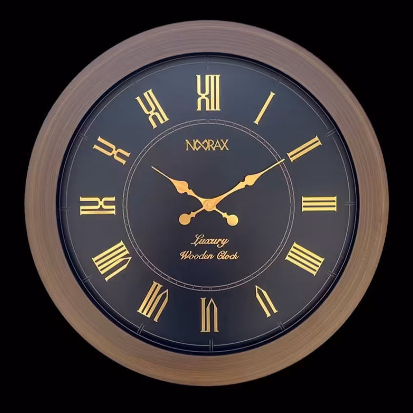 ساعت دیواری چوبی(واناچای)4111 زمینه مشکی قطر 45 قابل سفارش با زمینه طوسی و سفید( هزینه ارسال به صورت پس کرایه می باشد)