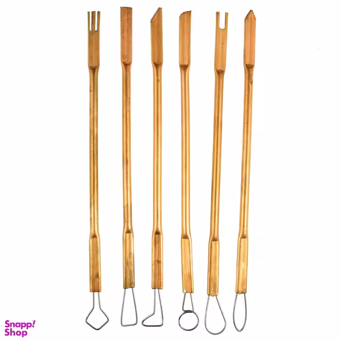 ابزار سفالگری جعبه فلزی نفیس 6 عددی