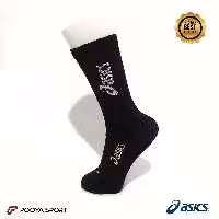 جوراب ورزشی حوله ای کبریتی asics اعلا ساق متوسط مشکی