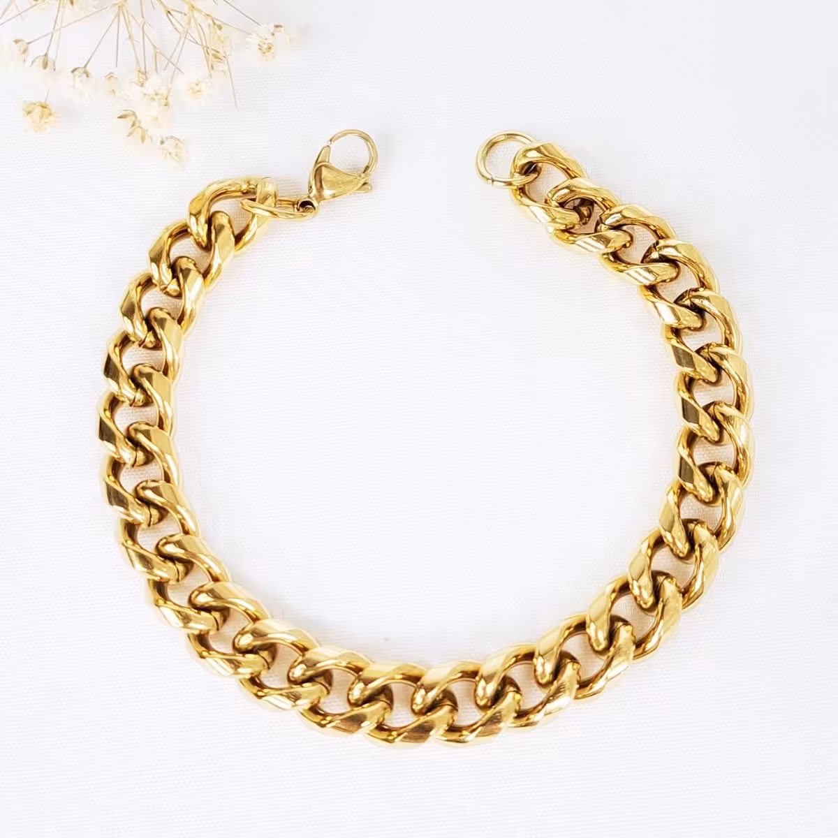 دستبند کارتیه (کارتیر) استیل طلایی کد 10795