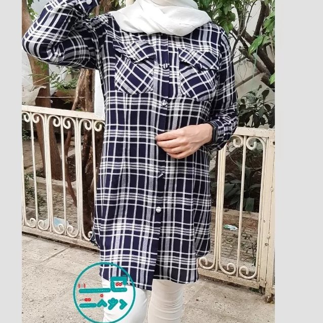 مانتو نخی تابستانه چهار خونه سایز ایکس لارج(تک دوخت)