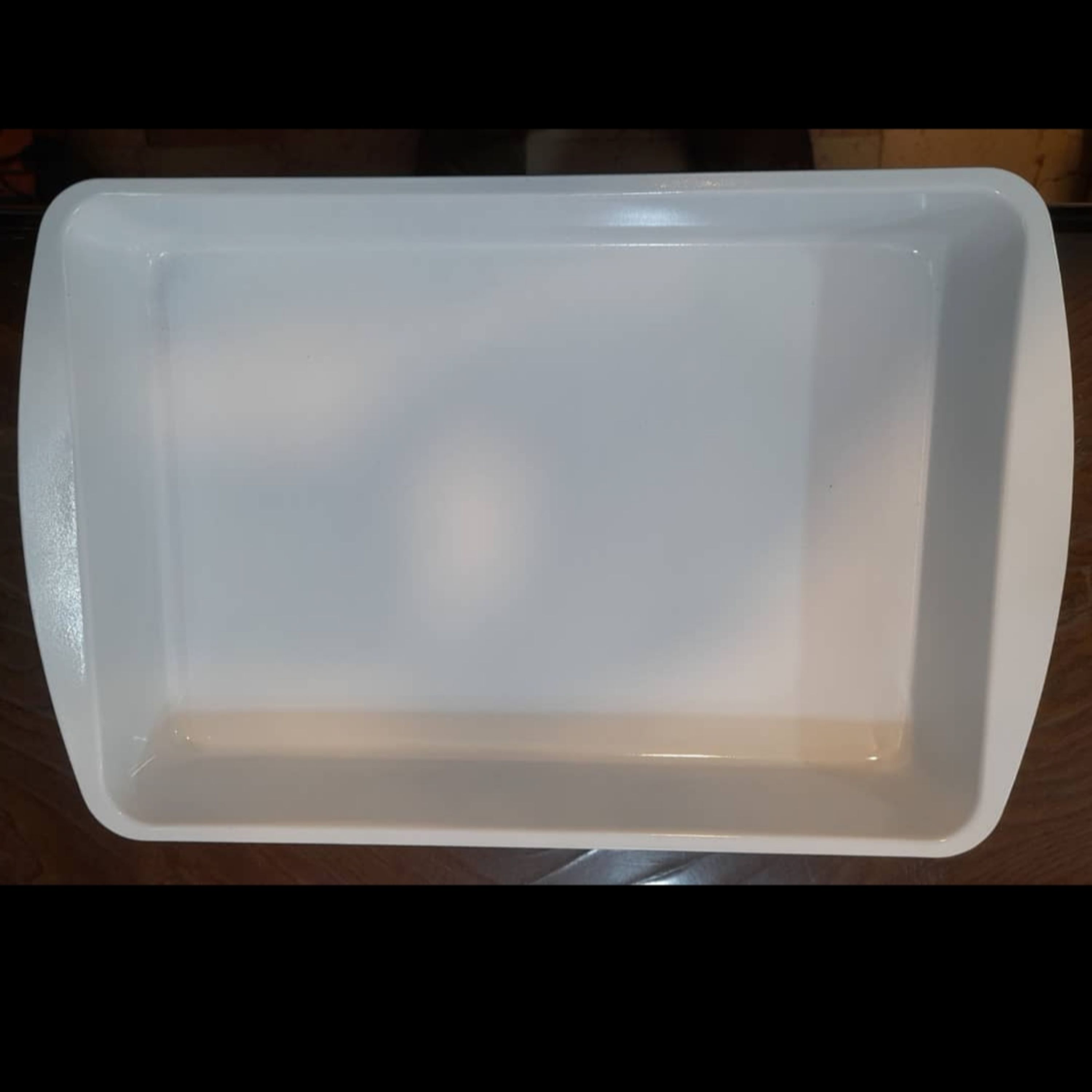 تابه مستطیل لعابی ابعاد 24 در 37 وزن 400 گرم