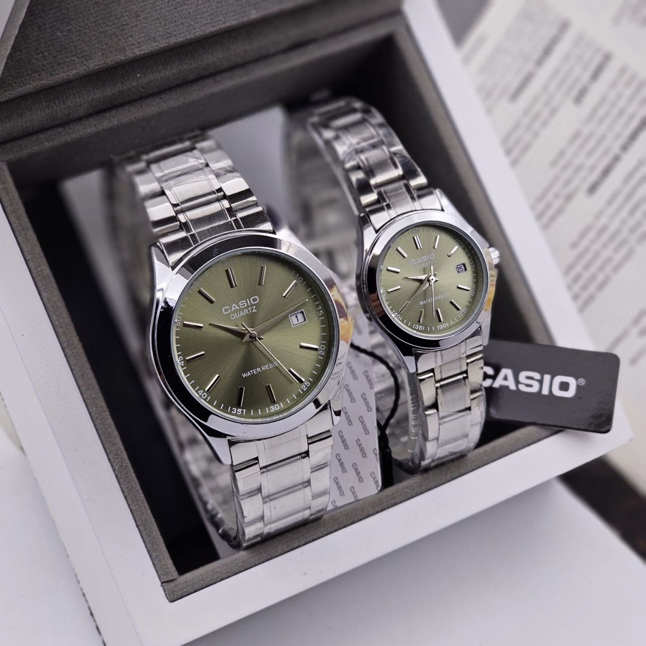 ساعت ست مردانه و زنانه کاسیو casio مدل MTP 1199 استیل و موتور ژاپن