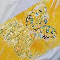 کالیگرافی دعای سلامتی امام زمان عج طراحی شده با طرح پروانه. سفارشی هنر دست