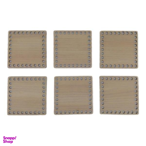 کفی تریکو بافی مدل مربع 20 کد p20-6 بسته 6 عددی