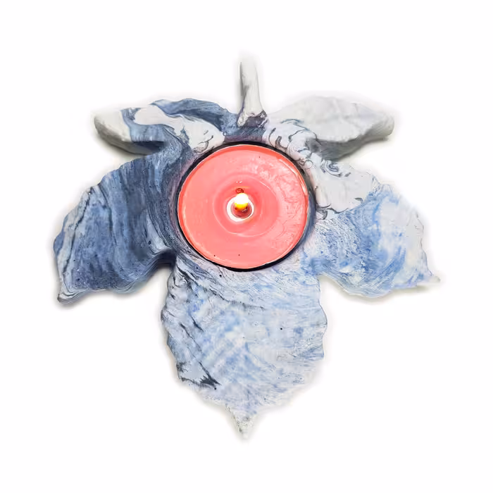 پایه شمع وارمری مدل برگ رنگارنگ