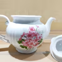 قوری زرین طرح یاس گل های صورتی خوشرنگ و کیفیت بی نظیر ارسال رایگان