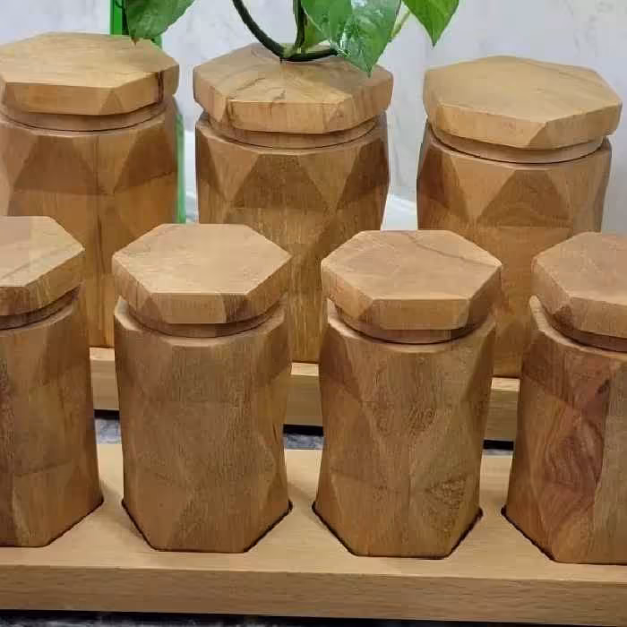 جا ادویه چوبی یا ست پاسماوری 4 پارچه