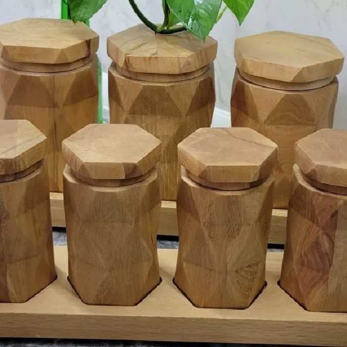 جا ادویه چوبی یا ست پاسماوری 4 پارچه