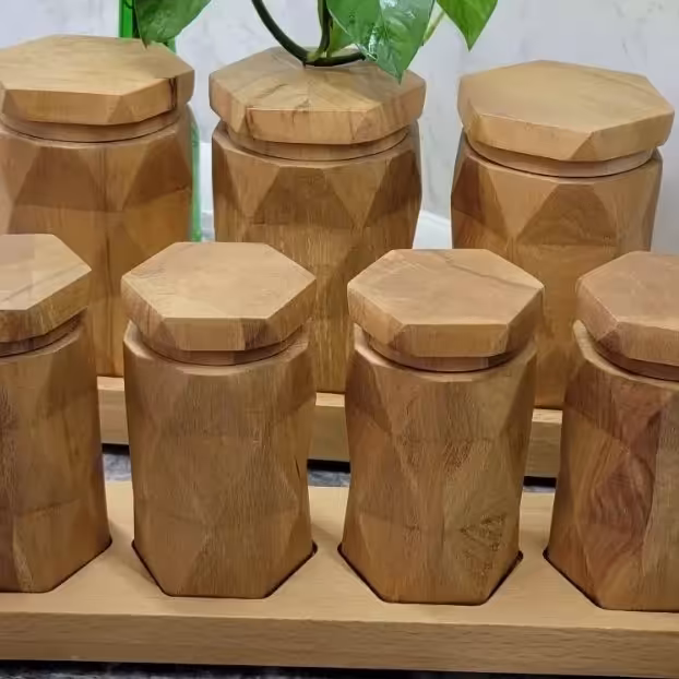 جا ادویه چوبی یا ست پاسماوری 4 پارچه