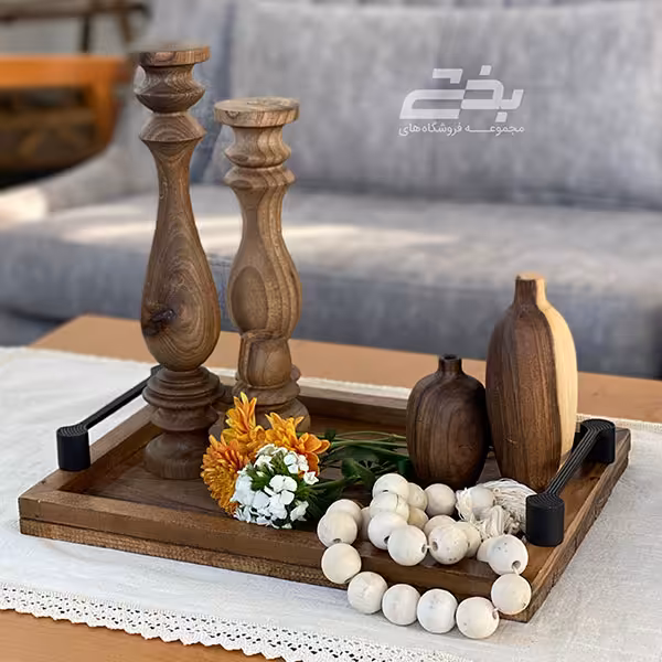 سینی چوبی دسته سلطنتی لوکس