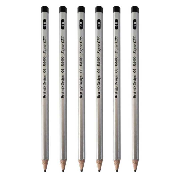 مداد طراحی سی بی اس مدل JM400-B6 بسته 6 عددی