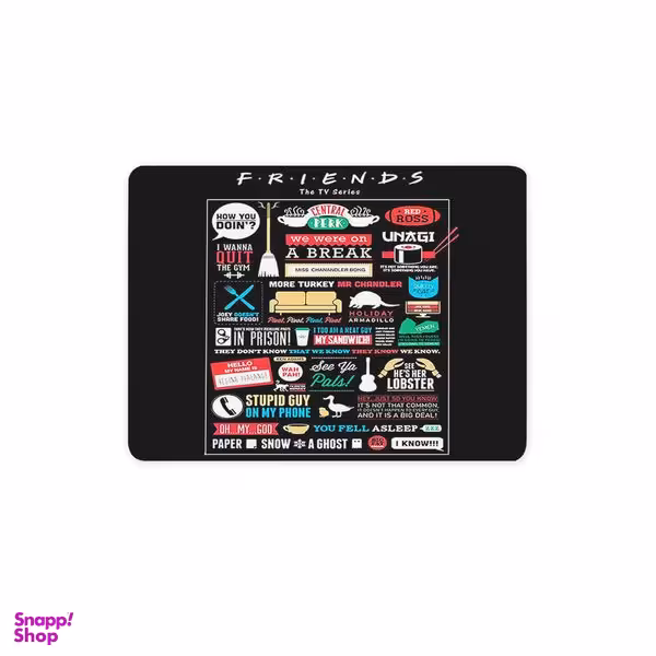 ماوس پد ترمه طراحان ایده مدل تکه کلام های فرندز کد CFP1249