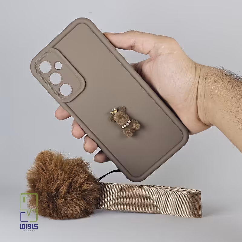 کاور سامسونگ A05s عروسکی بند دار قهوه ای | samsung A05s کاورما