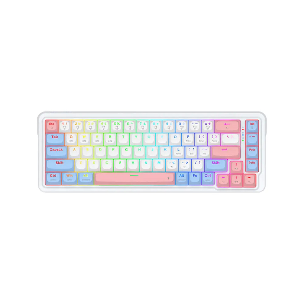 کیبورد گیمینگ بی سیم ردراگون مدل Nova Pro K709 WBP RGB با سوئیچ مکانیکال Mint Mambo