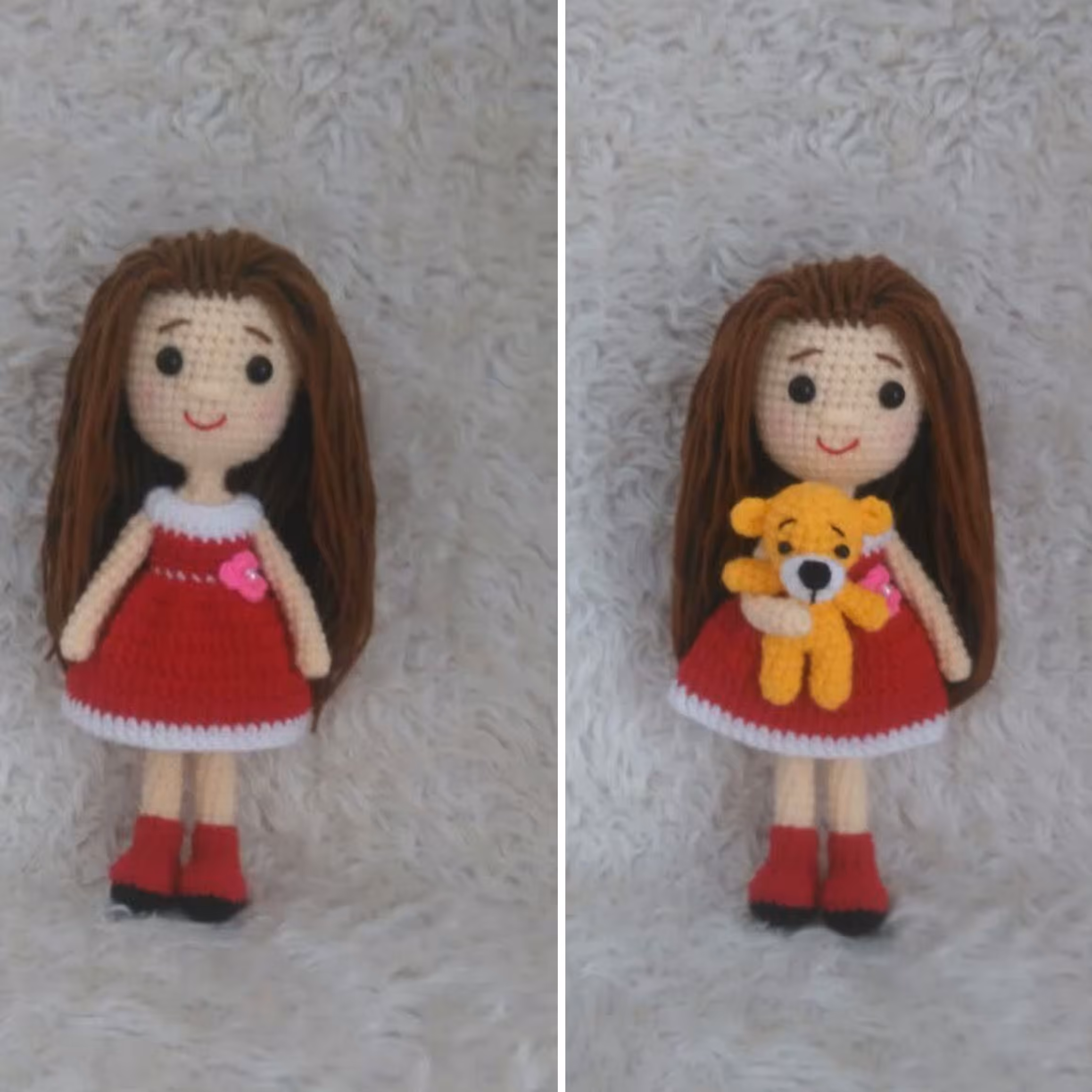 عروسک بافتنی دختر ریزه میزه