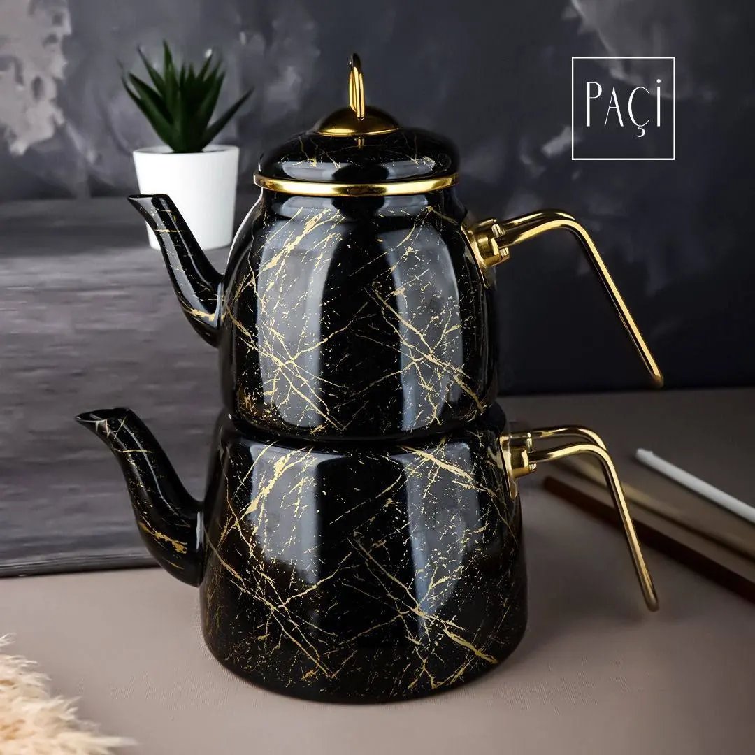 کتری و قوری پاچی ترکیه ای لعابی