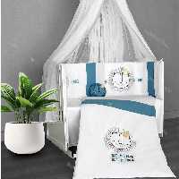 سرویس روتختی نوزاد و کودک پسرانه 8 تکه طرح شیر رنگ آبی شوبیبی Showbaby