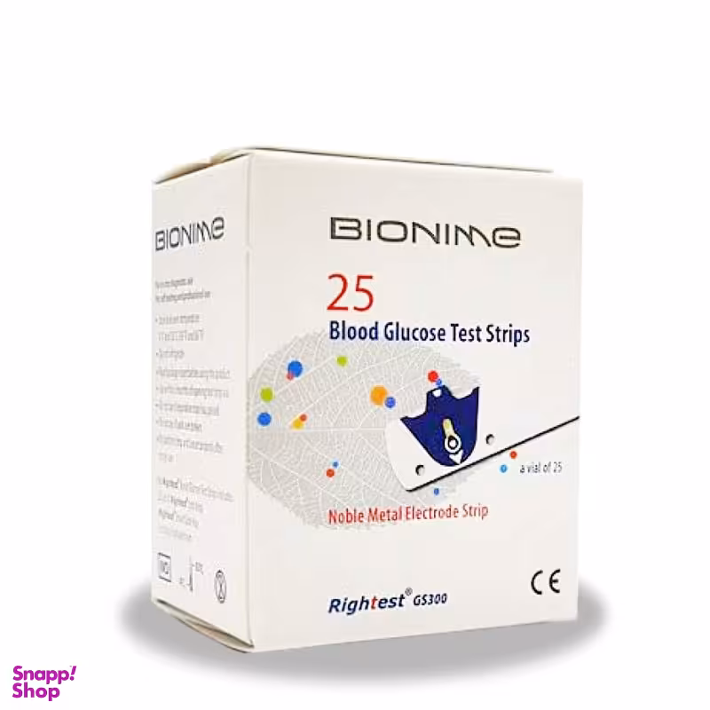نوار تست قند خون بایونیم (Bionime) مدل GS300 رنگ سفید