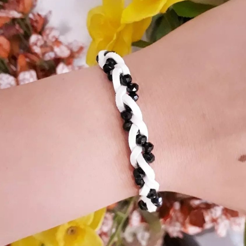 دستبند تریشه کریستالی اسپرت