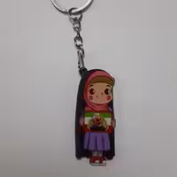 جاکلیدی چوبی کودکانه دخترانه امام زمانی با روکش فلکسی

