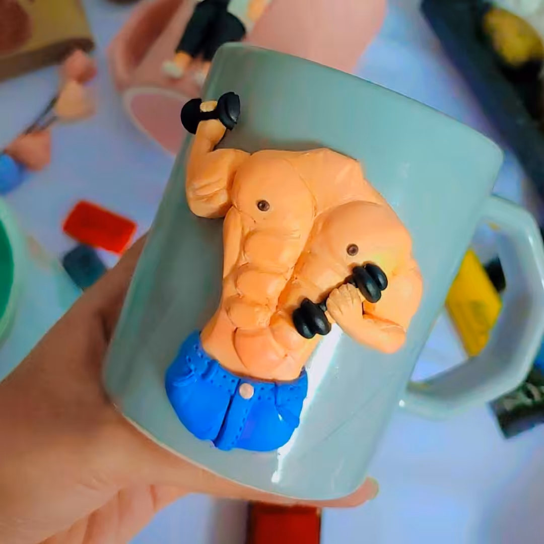 ماگ پسرونه بدنساز با بسته بندی مناسب هدیه رایگان 