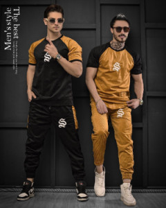 ست پرچمی طرح دار رنگ مشکی