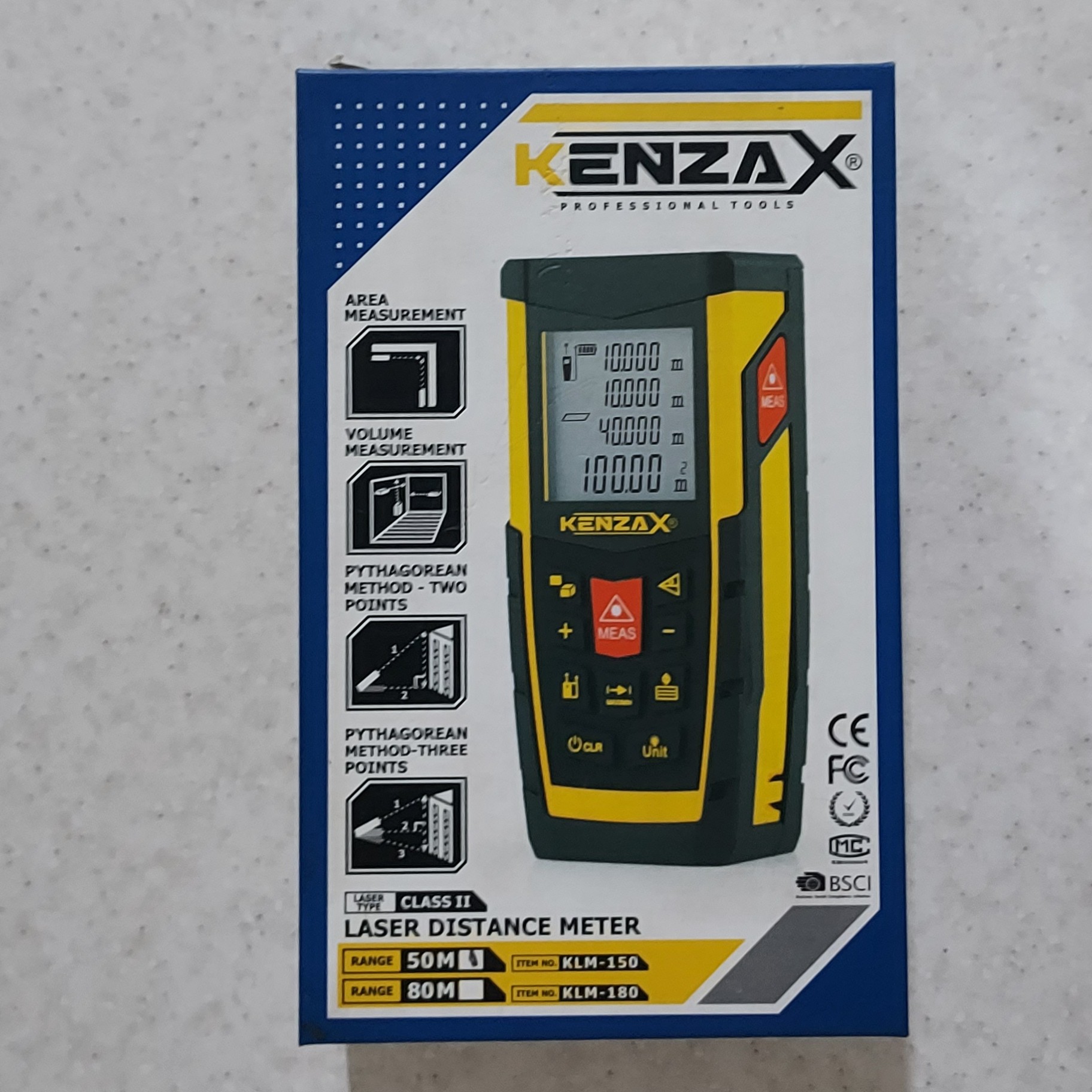متر لیزری 50 متری کنزاکس مدل  KLM 150  