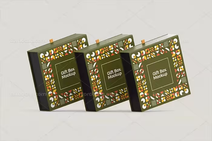 موکاپ لایه باز جعبه ی هدیه | گرافیک با طعم تربچه