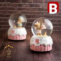 گوی موزیکال کوکی طرح خرس صورتی