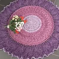 فرشینه شکوه خلقت مکرومه سه سوزنه رنگبندی طبق سلیقه مشتری فوق العاده شیک و کاملا دست بافت 