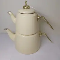 کتری و قوری کاراجا karaca retro رنگ کرم محصول ترکیه