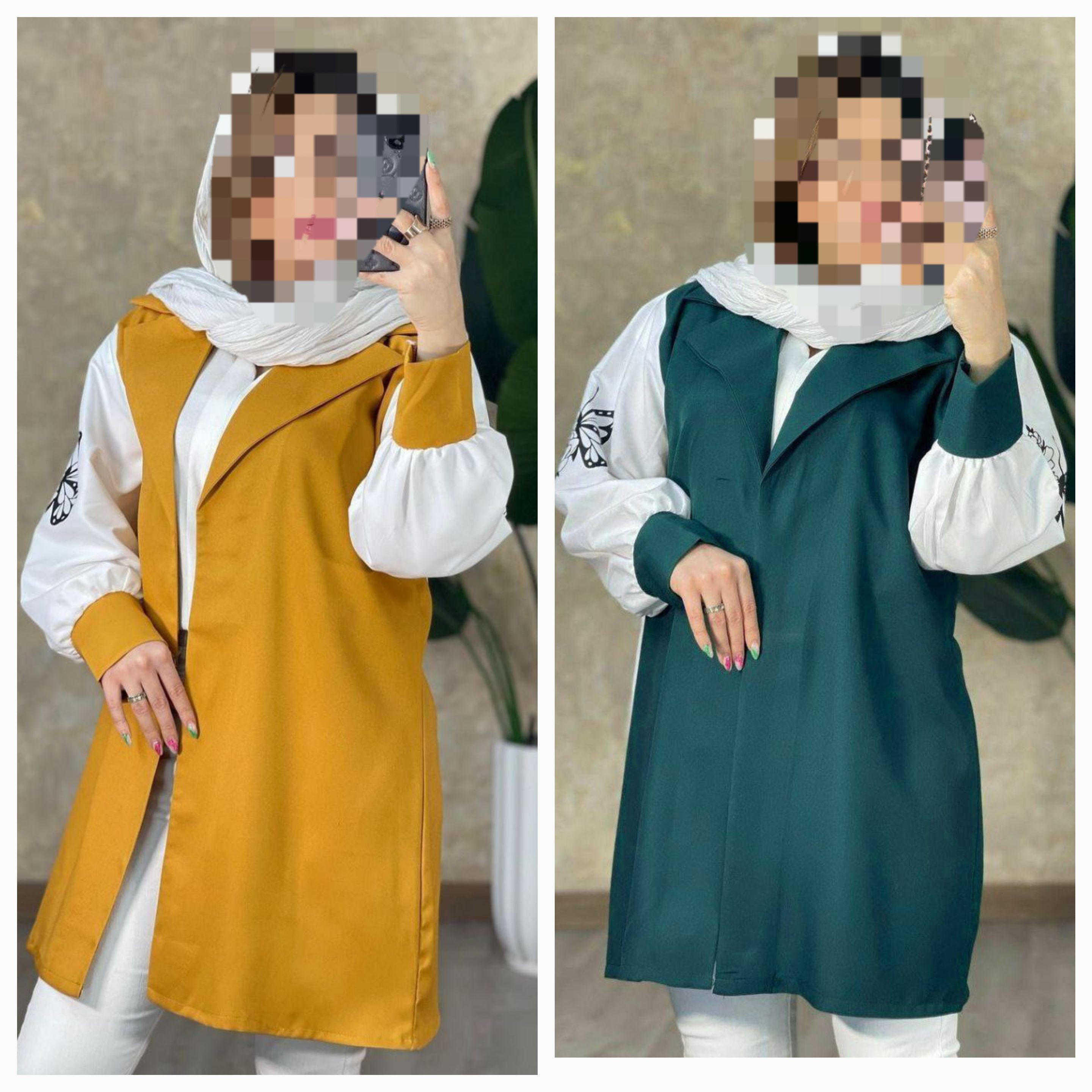 مانتو استین چاپی پروانه