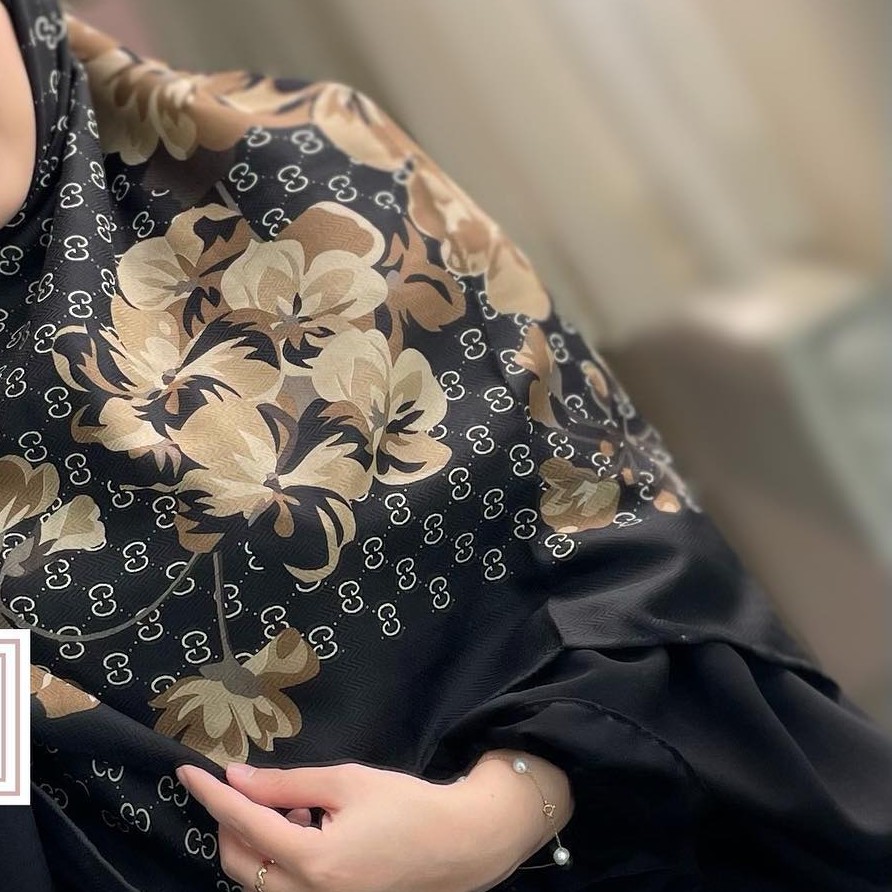روسری نخی مشکی شیک و مجلسی