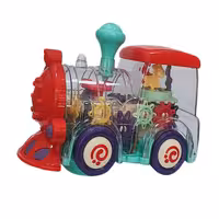 قطار بازی مدل موزیکال طرح چرخ دنده ای چند رنگ