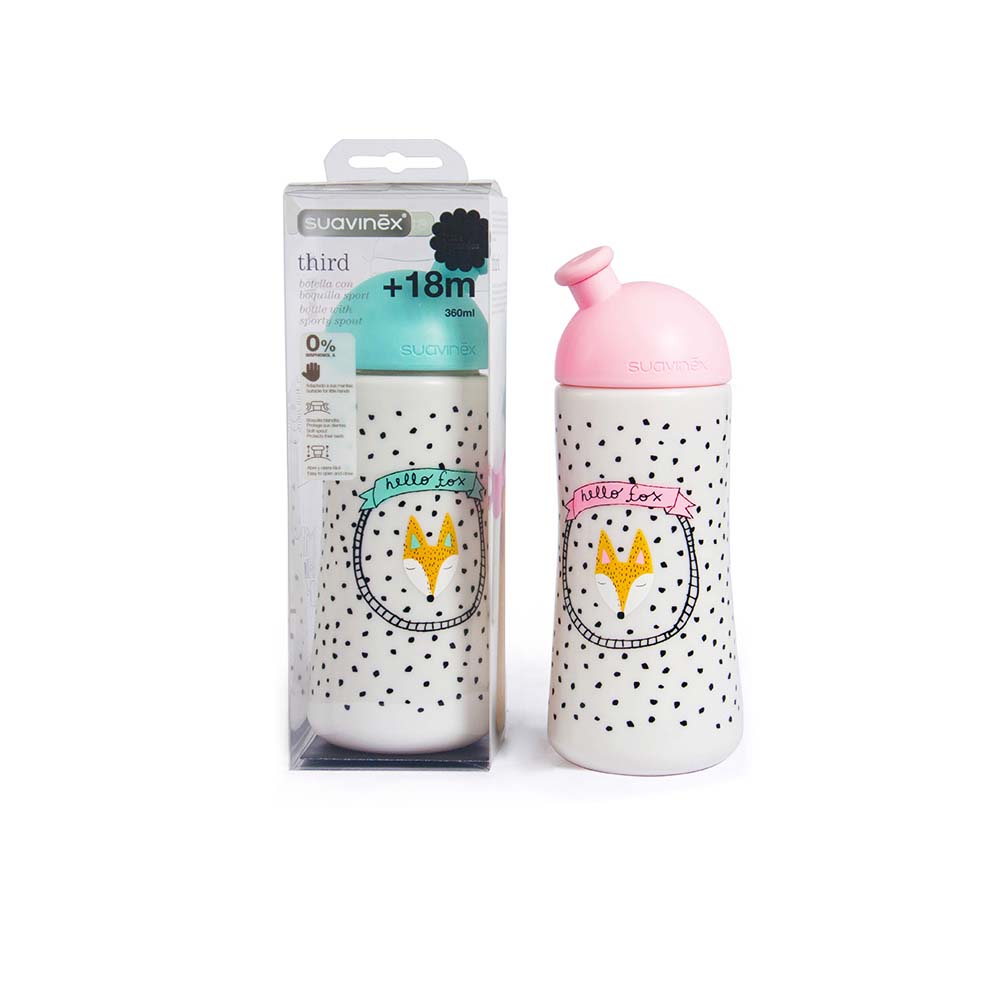 قمقمه 360 میلی لیتر طرح روباه  18 ماه سواوینکس Suavinex