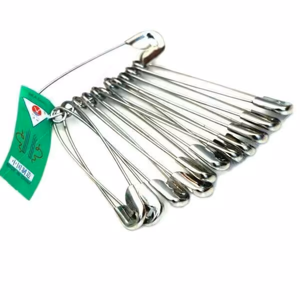 سنجاق قفلی فلزی سایز 4 بسته 12 عددی