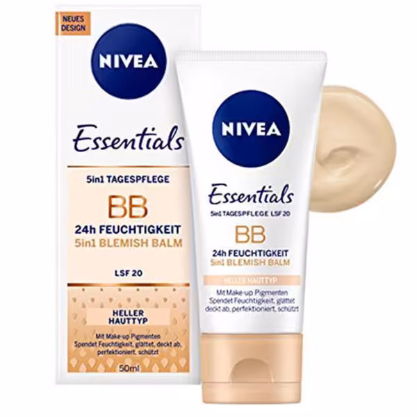 بی بی کرم نیوا BBمدل:ESSENTTIALS spf20مرطوب کننده و کرمپودر
