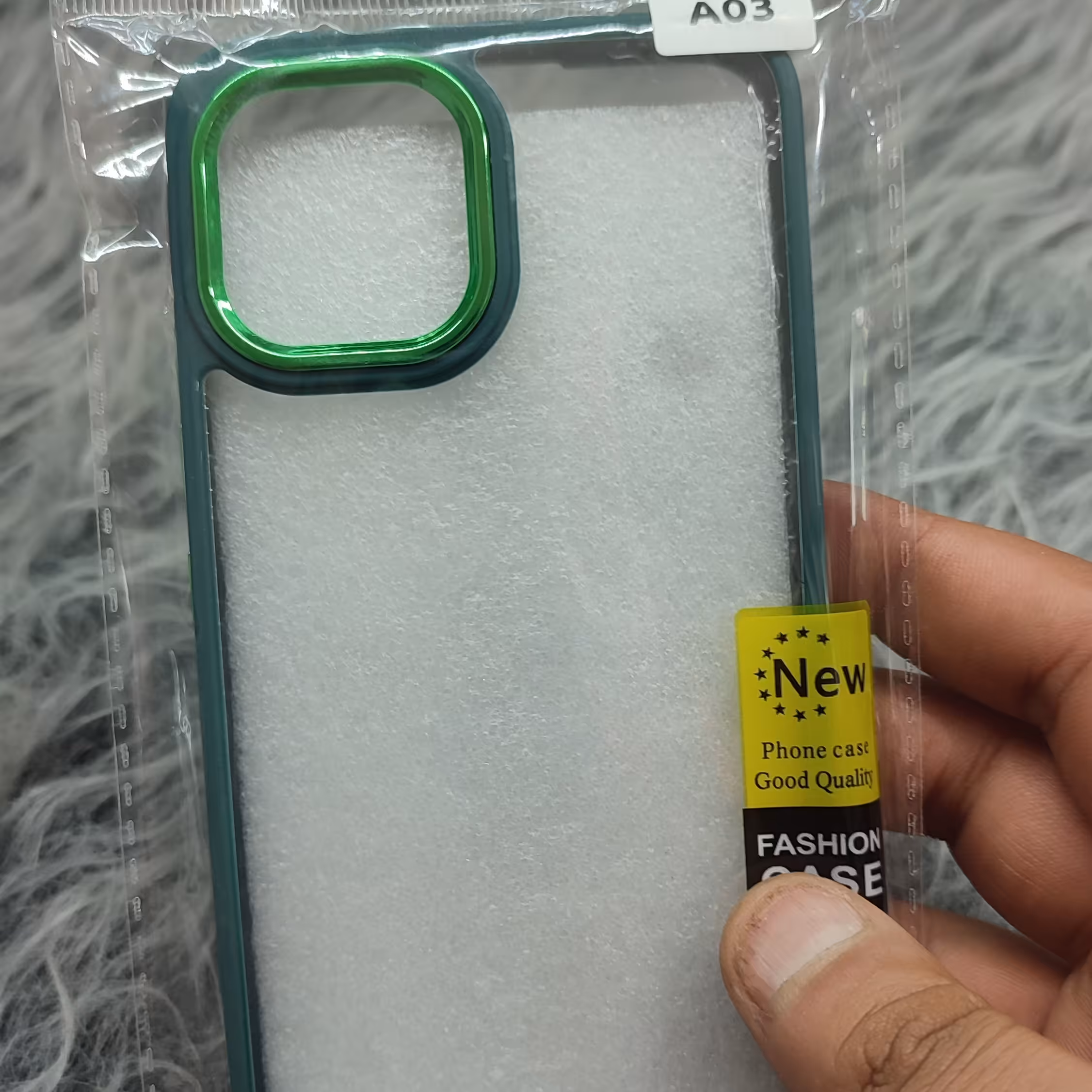  گارد شفاف دور سیلیکون سبز SAMSUNG A03