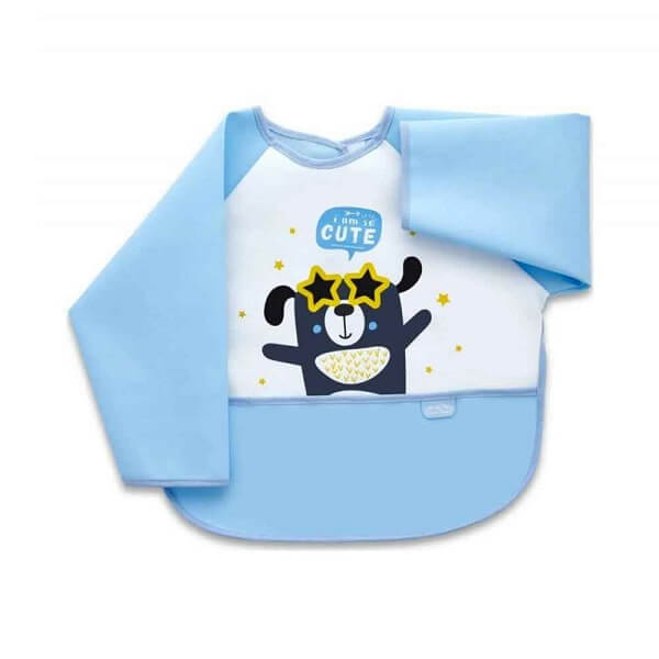 قیمت و خرید پیشبند آستین دار بیبی جم طرح سگ | ارسال و تخفیف ویژه