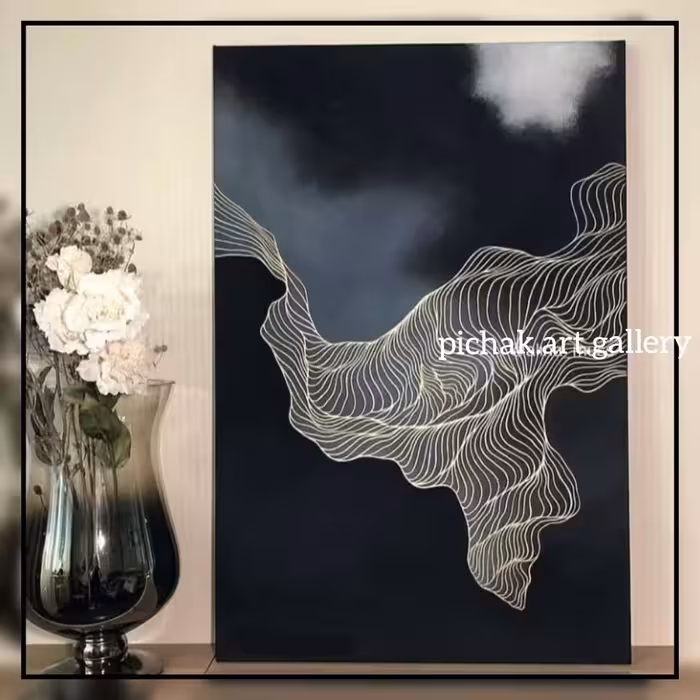 تابلو دکوراتیو دست ساز اکریلیک ابعاد 100 در 70 پس کرایه  