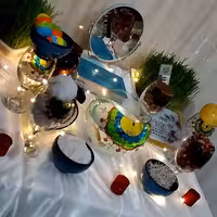 طرح ویترای رو روی تنگ ماهی و ظرف های هفت سین استفاده کردم 