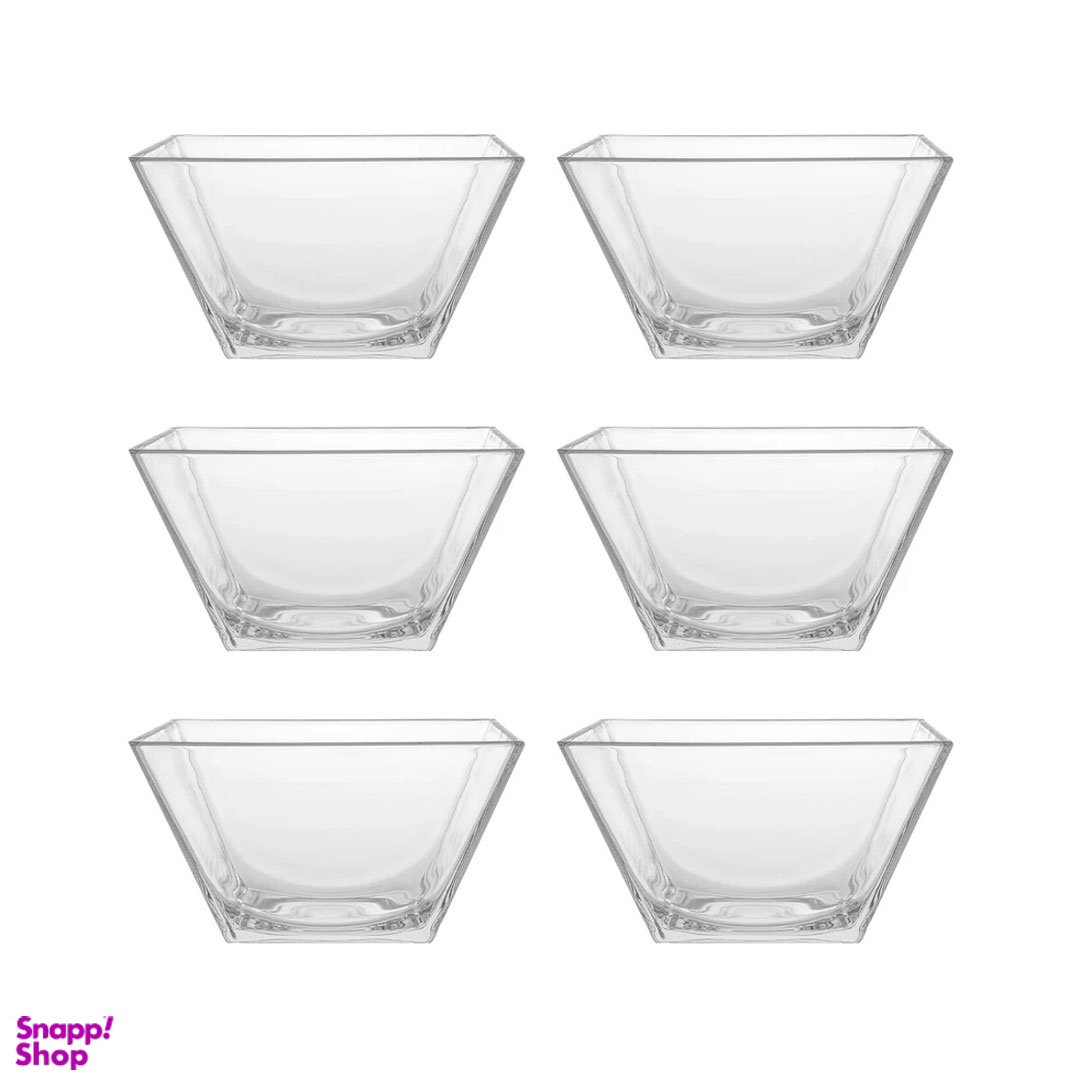 ظرف پذیرایی لیمون مدل کاسه مربعی بسته 6 عددی