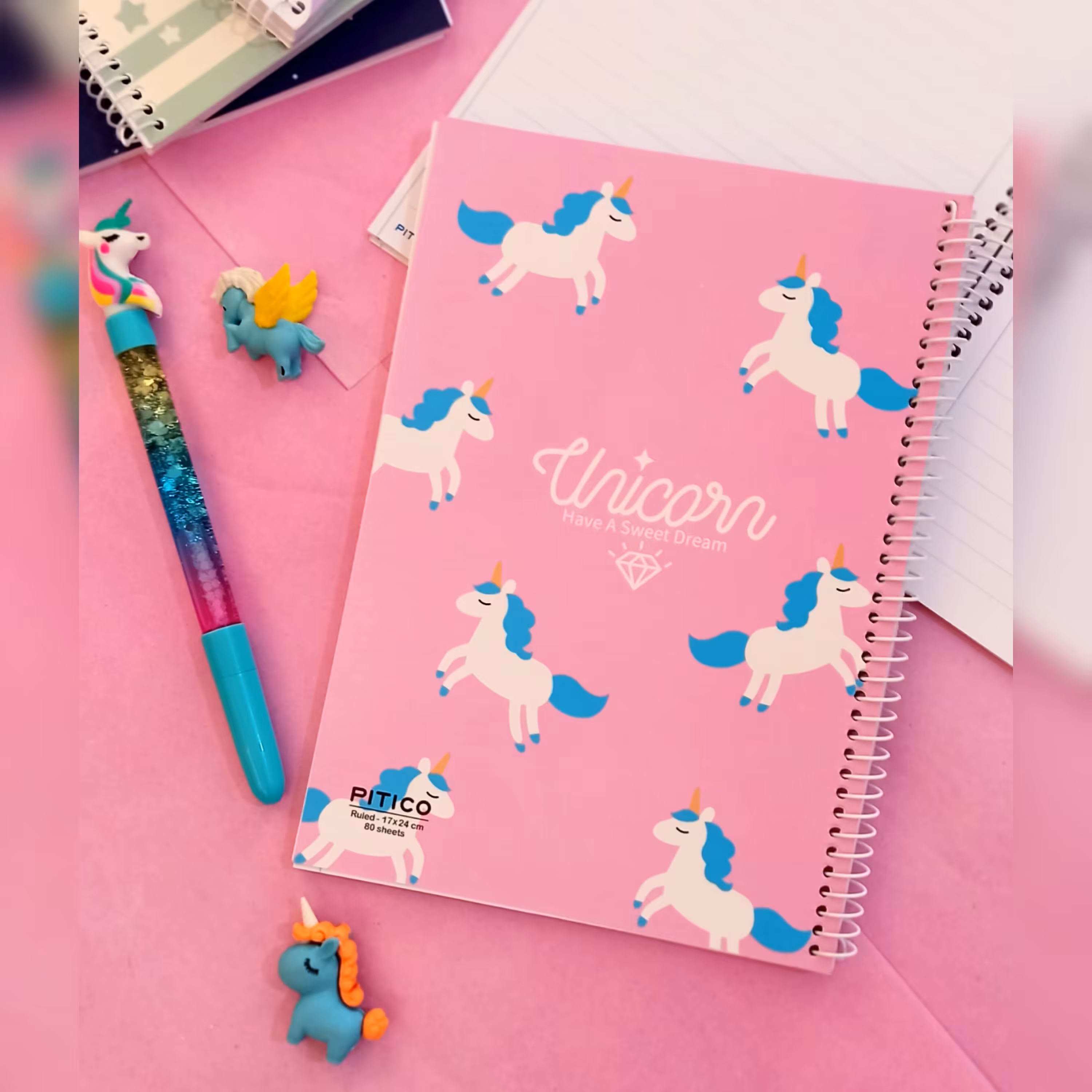 دفتر 80 برگ تک فنره فانتزی 