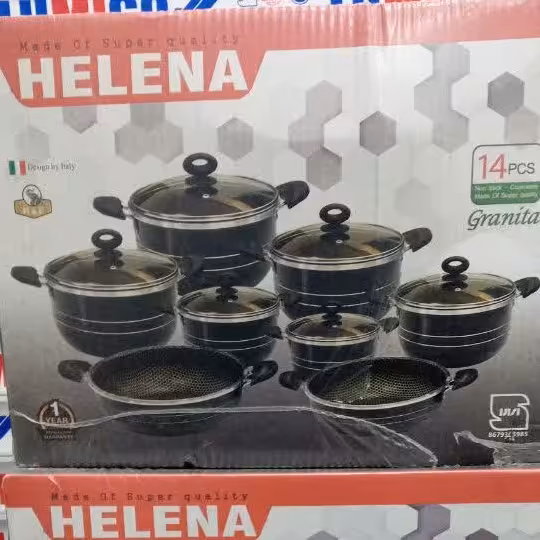 سرویس 14 پارچه قابلمه وتابه گرانیتی زنبوری 