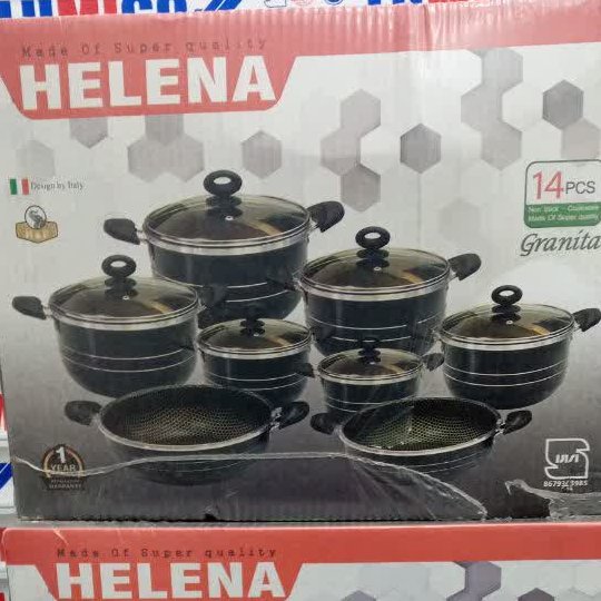 سرویس 14 پارچه قابلمه وتابه گرانیتی زنبوری