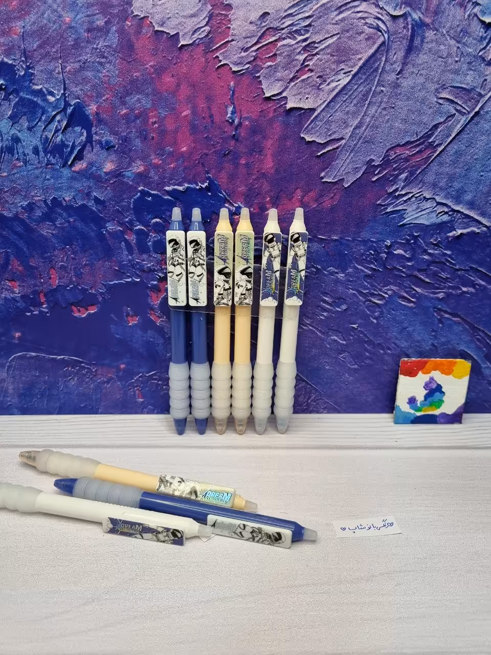 روان نویس گریپ دار پاک شونده حرارتی طرح فضانورد با جوهر آبی