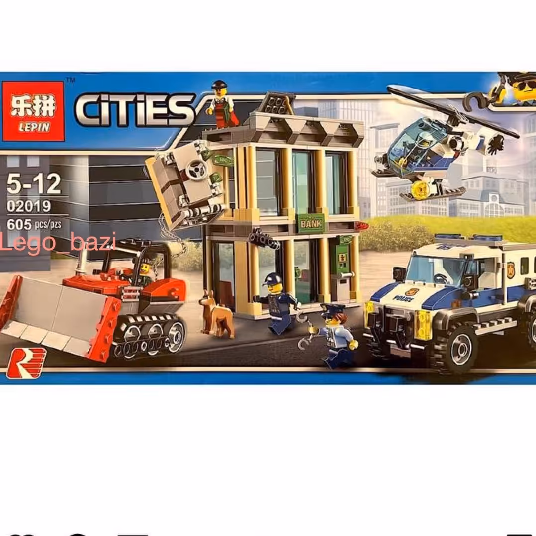 لگو سرقت از بانک با بولدوزر برند lepin 02019